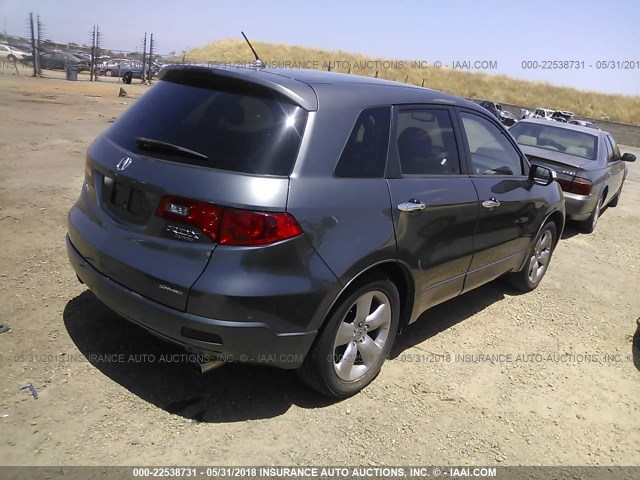 5J8TB18578A008536 - 2008 ACURA RDX TECHNOLOGY GRAY photo 4