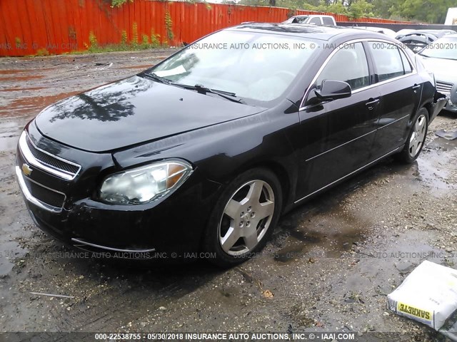 1G1ZD5E73AF318314 - 2010 CHEVROLET MALIBU 2LT BLACK photo 2