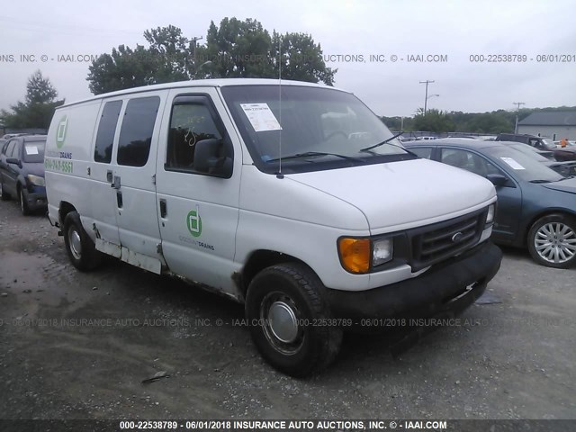 1FTRE14293HB92180 - 2003 FORD ECONOLINE E150 VAN WHITE photo 1