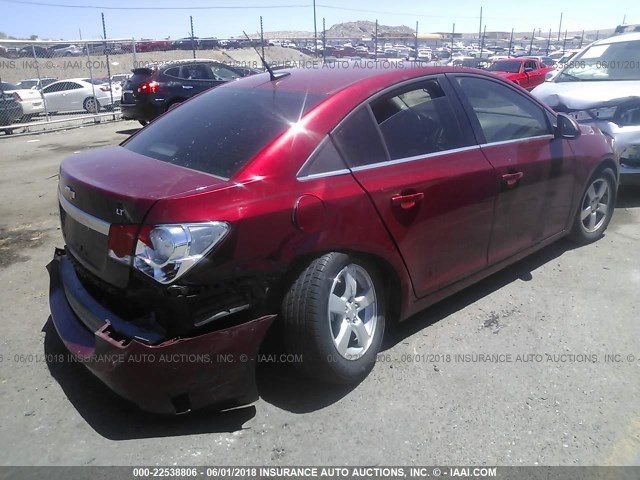 1G1PC5SB2D7257698 - 2013 CHEVROLET CRUZE LT BURGUNDY photo 4