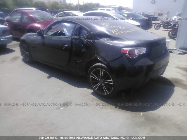 JF1ZNAA13D1708156 - 2013 TOYOTA SCION FR-S BLACK photo 3