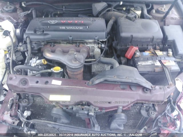 4T1BE32K05U096959 - 2005 TOYOTA CAMRY LE/XLE/SE მუქწითელი ფოტო 10