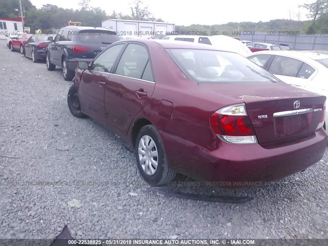 4T1BE32K05U096959 - 2005 TOYOTA CAMRY LE/XLE/SE მუქწითელი ფოტო 3