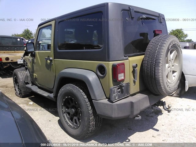 1C4AJWAG6DL600669 - 2013 JEEP WRANGLER SPORT Yaşıl foto 3