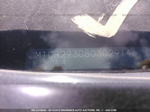 JM1CR293080302914 - 2008 MAZDA 5 RED photo 9