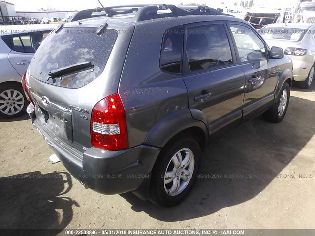 KM8JN72D58U817902 - 2008 HYUNDAI TUCSON SE/LIMITED GRAY photo 4