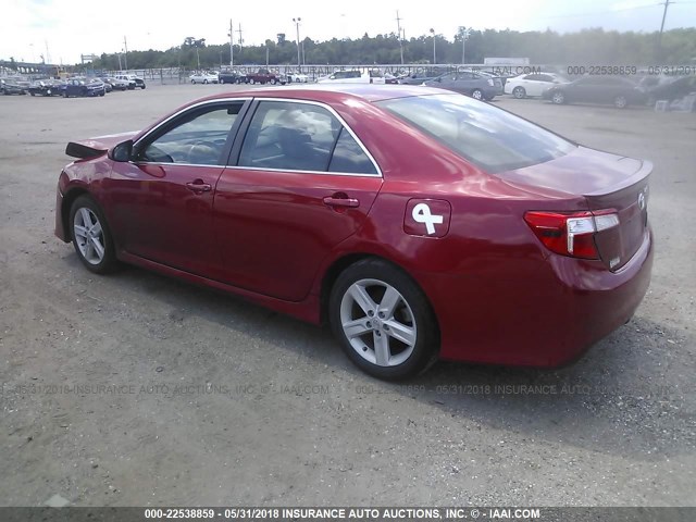 4T1BF1FK6DU641363 - 2013 TOYOTA CAMRY L/SE/LE/XLE 红色 照片 3