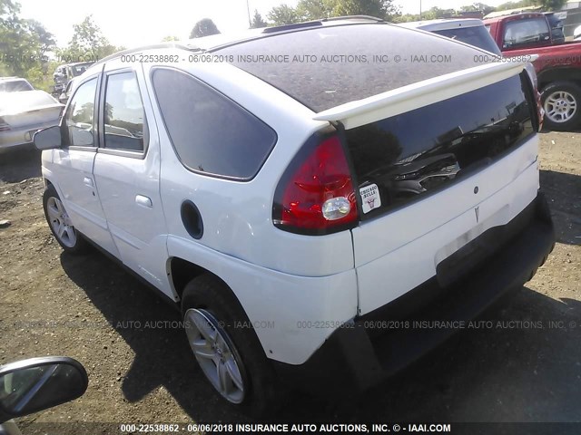 3G7DA03E93S572234 - 2003 PONTIAC AZTEK WHITE photo 3