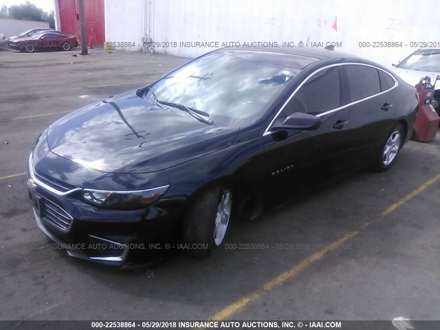 1G1ZB5ST0HF164484 - 2017 CHEVROLET MALIBU LS შავი ფოტო 2