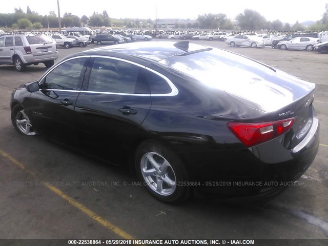 1G1ZB5ST0HF164484 - 2017 CHEVROLET MALIBU LS შავი ფოტო 3