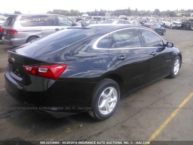 1G1ZB5ST0HF164484 - 2017 CHEVROLET MALIBU LS შავი ფოტო 4