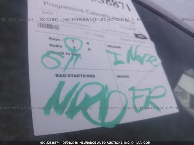 5TETX22NX6Z264252 - 2006 TOYOTA TACOMA ACCESS CAB Rot Foto 7