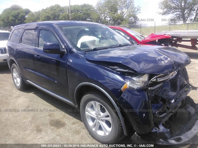 1C4RDJAG7CC180612 - 2012 DODGE DURANGO SXT BLUE photo 1