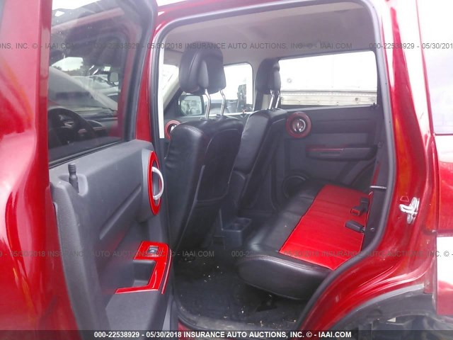 1D4PU4GK2BW522729 - 2011 DODGE NITRO HEAT MAROON photo 8