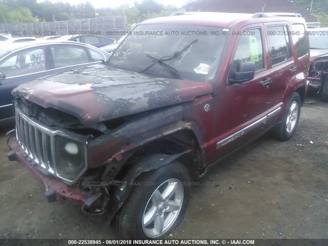 1J4PN5GK4AW171315 - 2010 JEEP LIBERTY LIMITED RED photo 2