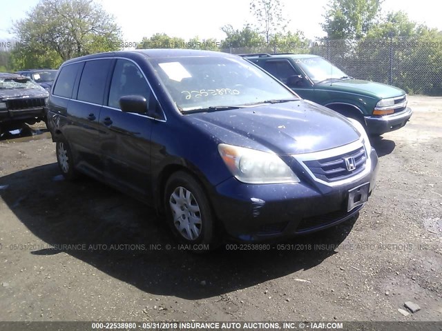 5FNRL38278B084210 - 2008 HONDA ODYSSEY LX BLUE photo 1