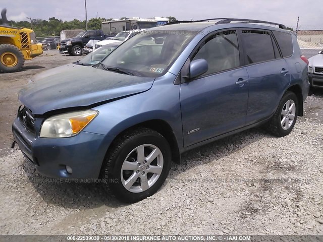 JTMBD31V475077136 - 2007 TOYOTA RAV4 LIMITED BLUE photo 2