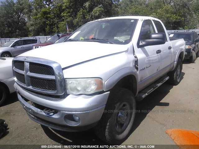 3D7KU28C54G121184 - 2004 DODGE RAM 2500 ST/SLT WHITE photo 2