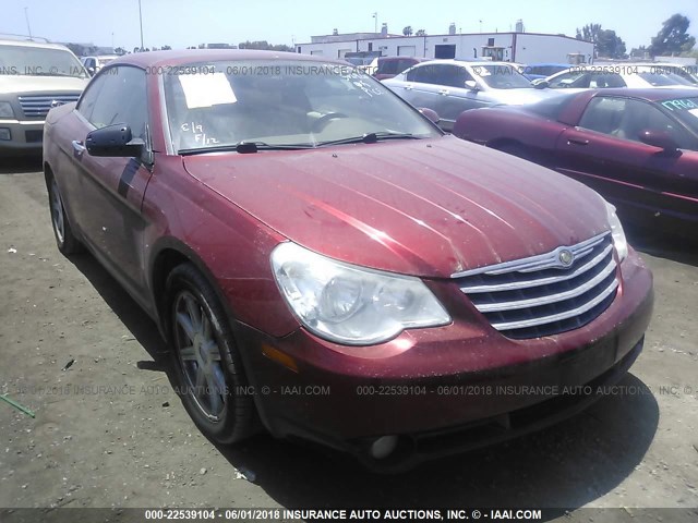 1C3LC65M98N302926 - 2008 CHRYSLER SEBRING LIMITED RED photo 1