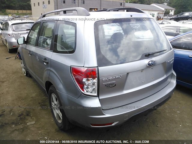 JF2SH6BC9AH909547 - 2010 SUBARU FORESTER XS SILVER photo 3