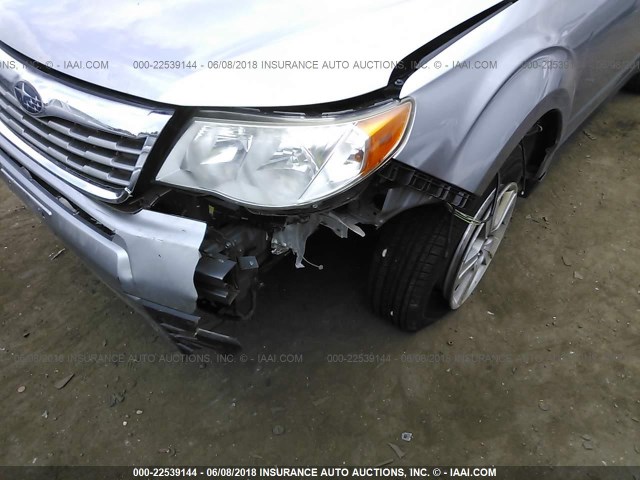 JF2SH6BC9AH909547 - 2010 SUBARU FORESTER XS SILVER photo 6