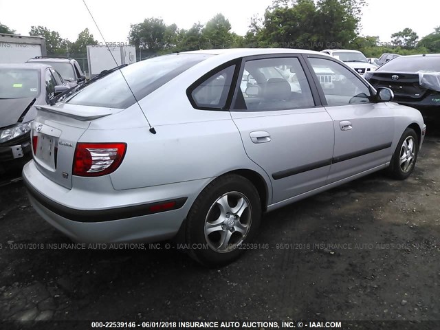 KMHDN56DX5U174163 - 2005 HYUNDAI ELANTRA GLS/GT SILVER photo 4