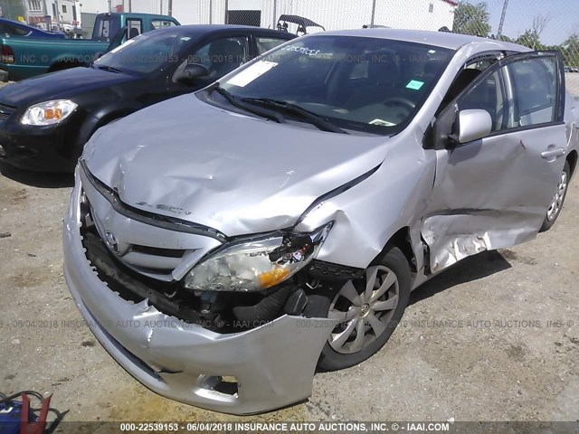 2T1BU4EE4BC680857 - 2011 TOYOTA COROLLA S/LE SILVER photo 6