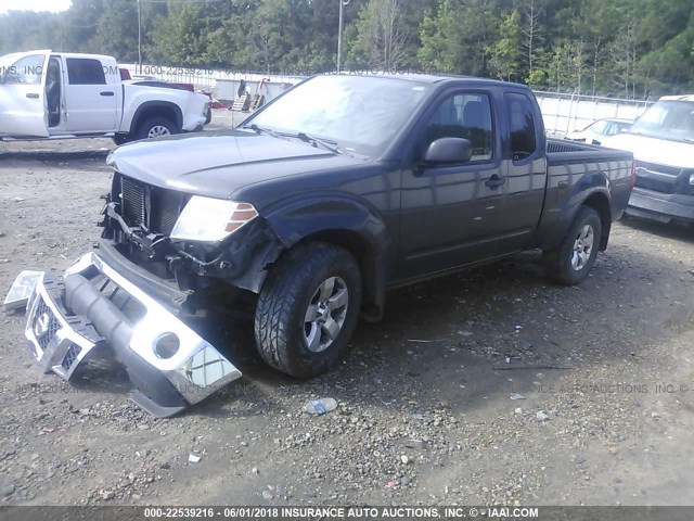 1N6AD0CW2AC421319 - 2010 NISSAN FRONTIER KING CAB SE/LE/NISMO GRAY photo 2