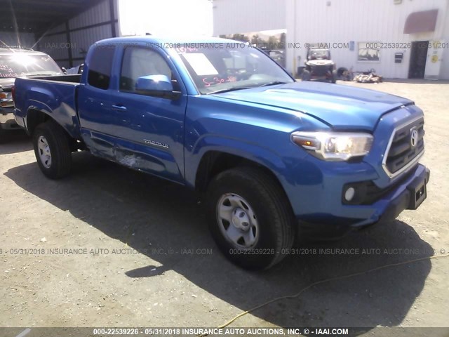 5TFRX5GN5GX071438 - 2016 TOYOTA TACOMA ACCESS CAB/SR/SR5 BLUE photo 1