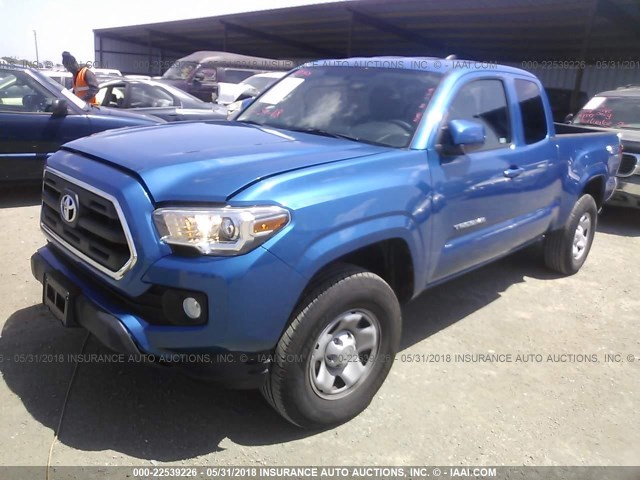 5TFRX5GN5GX071438 - 2016 TOYOTA TACOMA ACCESS CAB/SR/SR5 BLUE photo 2