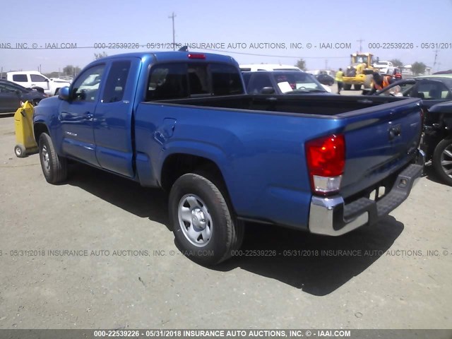 5TFRX5GN5GX071438 - 2016 TOYOTA TACOMA ACCESS CAB/SR/SR5 BLUE photo 3