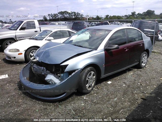 1G8AJ52F93Z135262 - 2003 SATURN ION LEVEL 2 Light Blue photo 2
