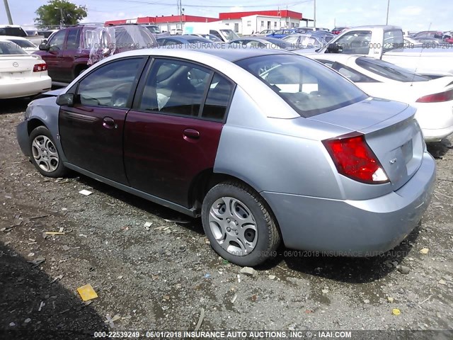 1G8AJ52F93Z135262 - 2003 SATURN ION LEVEL 2 Light Blue photo 3