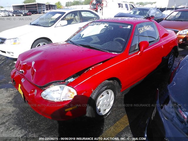 JHMEG124XSS001749 - 1995 HONDA CIVIC DEL SOL S RED photo 2