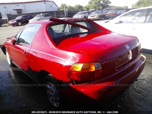 JHMEG124XSS001749 - 1995 HONDA CIVIC DEL SOL S RED photo 3