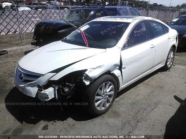 1YVHZ8CH1B5M13277 - 2011 MAZDA 6 I WHITE photo 2