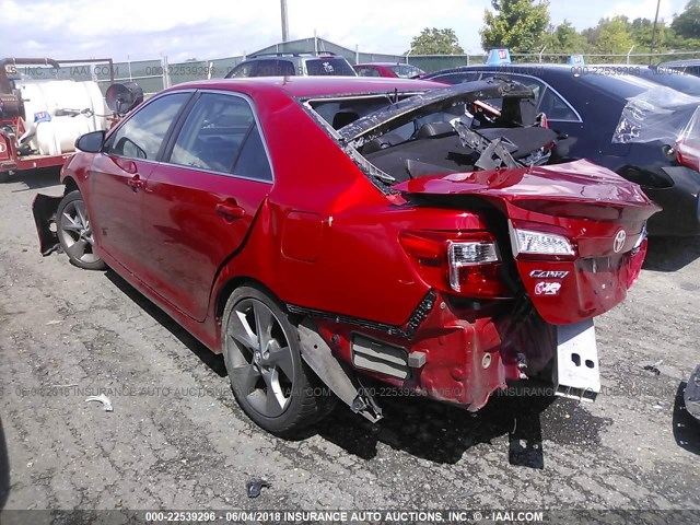 4T1BF1FK3EU870276 - 2014 TOYOTA CAMRY L/SE/LE/XLE 红色 照片 3