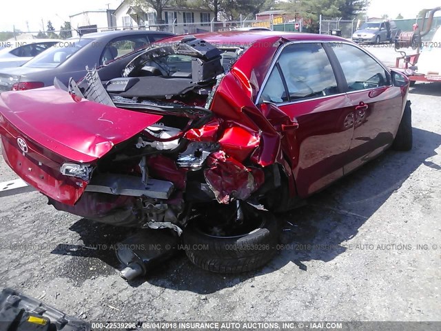 4T1BF1FK3EU870276 - 2014 TOYOTA CAMRY L/SE/LE/XLE 红色 照片 4