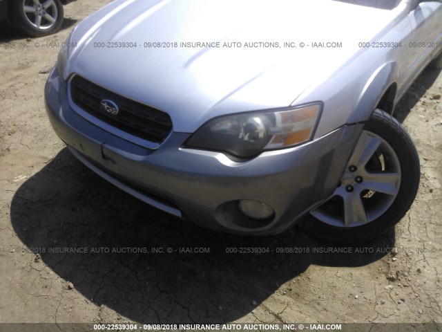 4S4BP86C454372540 - 2005 SUBARU LEGACY OUTBACK H6 R LL BEAN SILVER photo 6