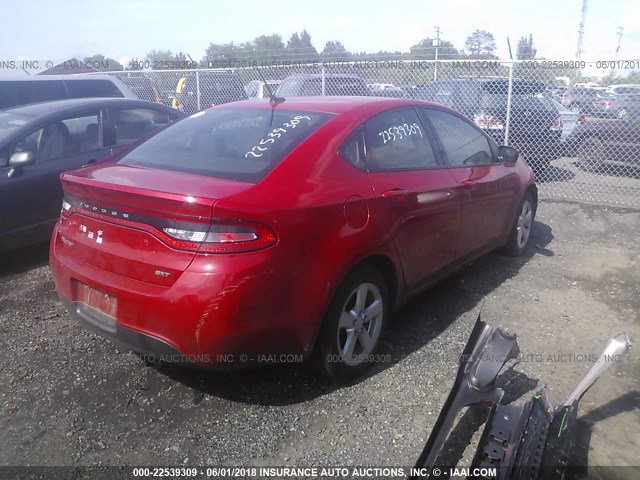 1C3CDFFA0GD816234 - 2016 DODGE DART SXT SPORT RED photo 4