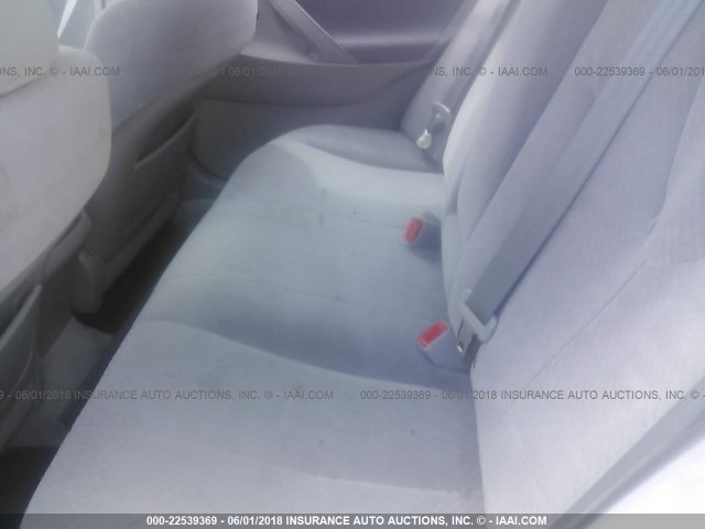 4T1BE46K98U247608 - 2008 TOYOTA CAMRY CE/LE/XLE/SE SILVER photo 8