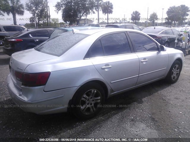 5NPET46CX9H517103 - 2009 HYUNDAI SONATA GLS SILVER photo 6