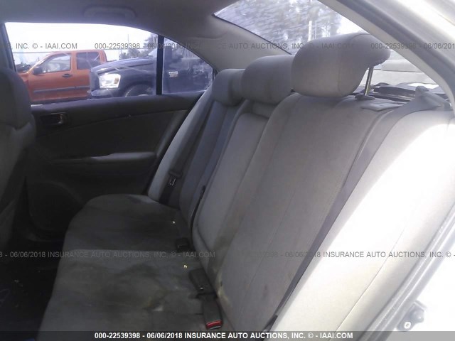 5NPET46CX9H517103 - 2009 HYUNDAI SONATA GLS SILVER photo 8