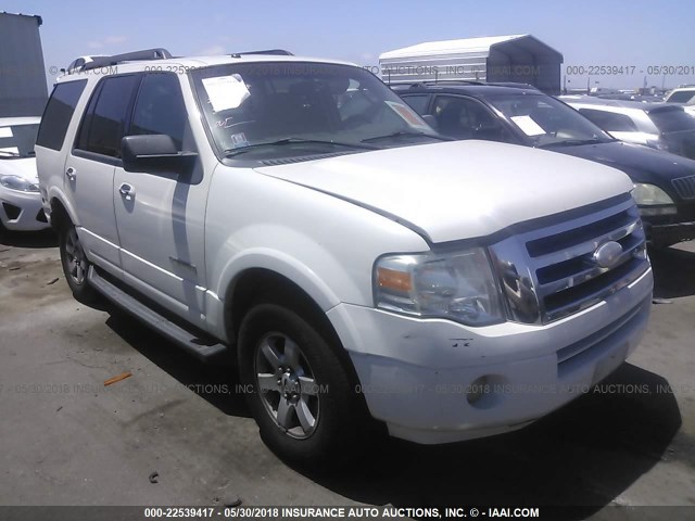1FMFU15538LA29460 - 2008 FORD EXPEDITION XLT თეთრი ფოტო 1