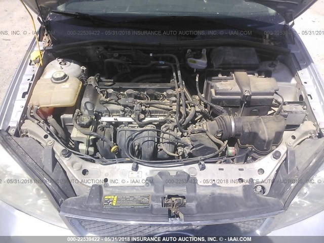 1FAFP34N37W119719 - 2007 FORD FOCUS ZX4/S/SE/SES SILVER photo 10