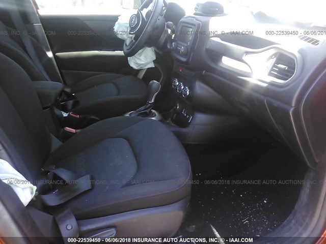 ZACCJBAT3GPC56345 - 2016 JEEP RENEGADE SPORT Նարնջագույն լուսանկար 5