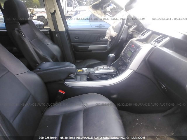 SALSF25458A150926 - 2008 LAND ROVER RANGE ROVER SPORT HSE BLACK photo 5