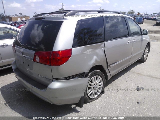 5TDBK22C98S012159 - 2008 TOYOTA SIENNA XLE/XLE LIMITED SILVER photo 4