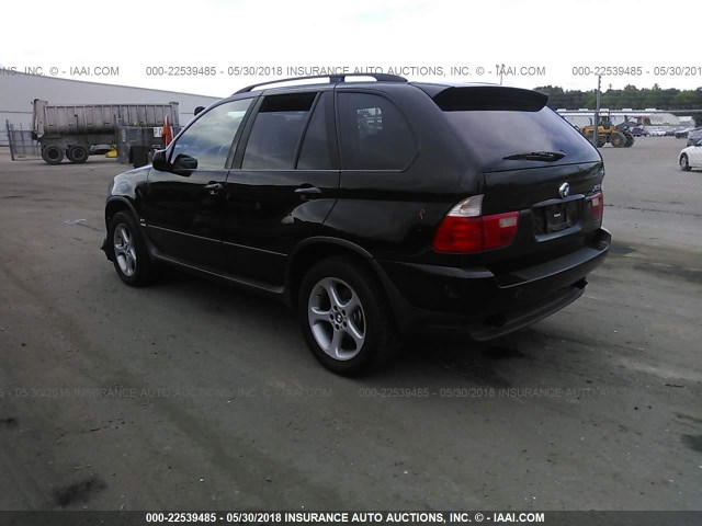 5UXFA53582LP41430 - 2002 BMW X5 3.0I BLACK photo 3