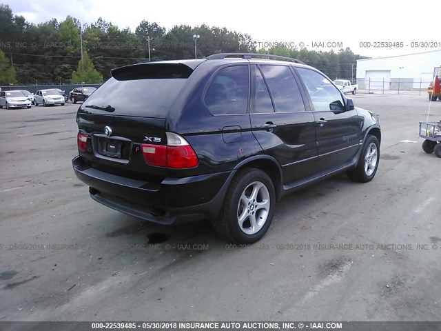 5UXFA53582LP41430 - 2002 BMW X5 3.0I BLACK photo 4